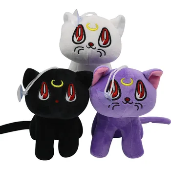 

3Pcs/Set Sailor Moon Pendant Soft Stuffed Animal Luna Cat Doll Plush Toy 15 CM