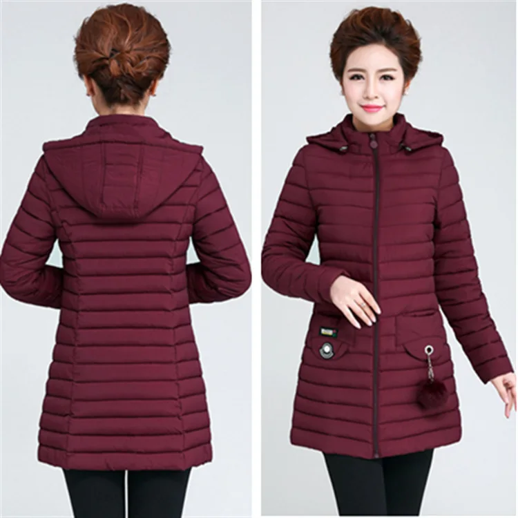 

Off Season Autumn And Winter Korean-style Cotton-padded Clothes Women's Mid-length Slim Fit Thin down Jacket Cotton-padded Cloth