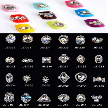 

10Pcs/pack 3D Nail Rhinestone Diamond Back Flat For Nails Art Decoration Nail Polish K9 Glass Rhinestones Jewelry JE222-245