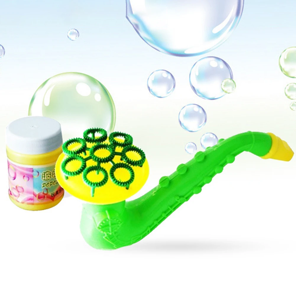 Saxophone Shape Children Kids Outdoors Bubble Maker Blower Machine Blowing Toy