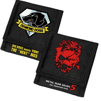 

New Game Metal Gear Solid The Phantom Pain Printing Men Short Wallet Nylon Canvas Small Coin Purse Gift Passport Card Holder