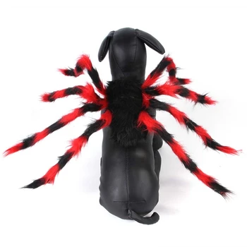 

Halloween Scary Spider Funny Pet Hood Transfiguration Crossdresser Costume Soft