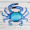 Metal Blue Crab Wall Artwork for Home and Garden Decoration Outdoor Statues Miniatures and Sculptures ► Photo 2/6