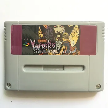 

High Quality Super Castlevania Vampires Kiss Video Game Accessories Memory Cartridge Card for 16 Bit Consoles EUR Version