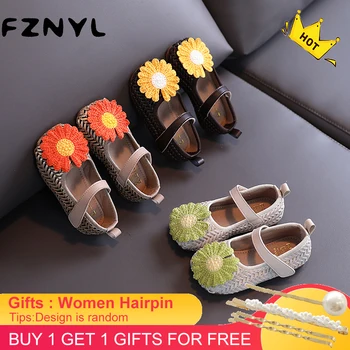

FZNYL 2020 New Arrival Plus Size Girls Daisy Flowers Sandals Elegant Vintage Weave Breathable Non-slip Shoes Free Shipping