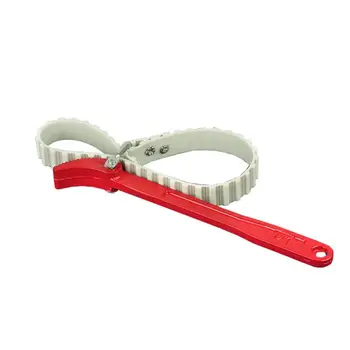 

9" Adjustable Oil Filter Belt Non-slip Rubber Strap Wrench Car Repair Tool