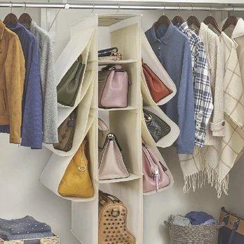 

Hanging Storage Bag Dustproof Wall-mounted Storage Bag 4 Layer Wardrobe Organizer Home Drawer Finishing Tools Handbag Organiser