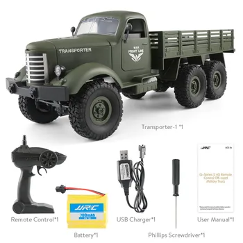 

1/16 2.4G 6WD Remote Control RC Truck Military Car Rock Crawler Command Communication Vehicle Toy Auto Army Trucks Boys Toys