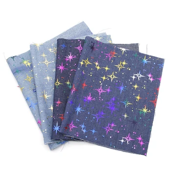 

David accessories 20*34cm Cotton Denim Geometry Patchwork Fabric DIY Bag Christmas Sewing Materials Tissue Kids Bedding,c8761