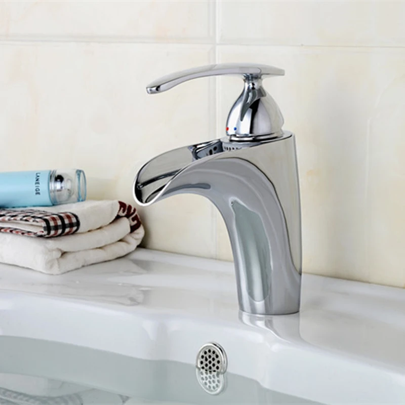 

European-style plating low-end basin sink faucet single-hole electric hot water basin faucet European-style characteristic fauce