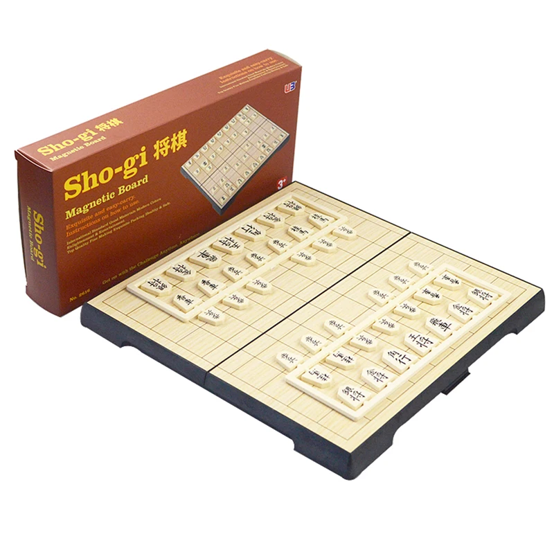 

Japan Shogi 25*25*2cm Chess Game Magnetic Foldable Chess Table International Checker Sho-gi Intelligence Game as Gift Toy Set