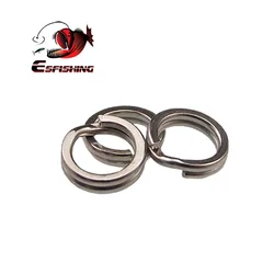 ESFISHING 50pcs Fishing Split Ring Fishing Connector Fishhook Lure Tackle Pesca Fishing Accessories