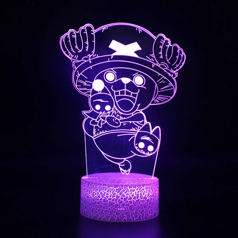 MY-892 Novelty Lighting One Piece Anime 3D illusion LED Lamp Luffy Zoro Model Night LightsKids Room Decoration Creative Christmas Gifts - Color: MY-892