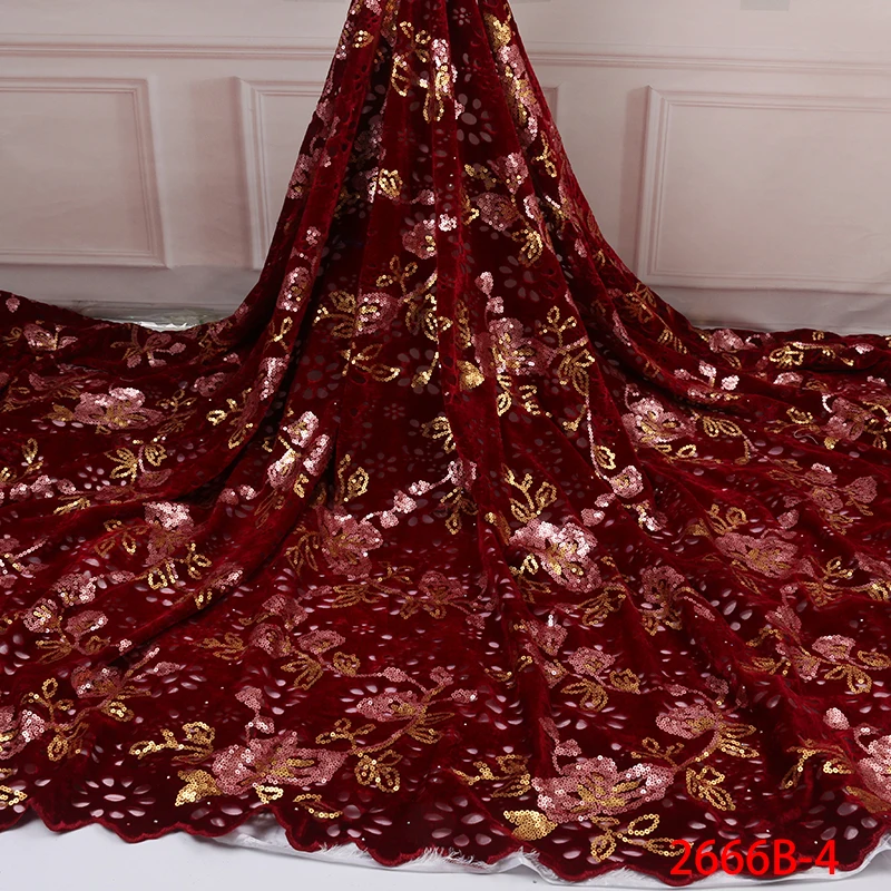 French Korea Italian African Heavy Embroidery Polyester Sewing Textiles Bridal Floral Glitter Velvet Sequin Lace Fabric Price
