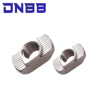 

20 EU Series M3 m4 m5 Nickel Plated T Nut Hammer Head Fasten Nut For Aluminum Extrusion Profile 2020 Series Slot Groove t slot
