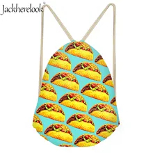 Jackhereluk Дамский рюкзак со стягивающим шнуром Тако еда Забавный узор маленькие школьные сумки через плечо сумки детские сумки для хранения сумки Bolsas