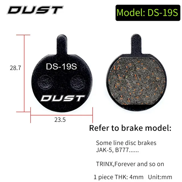 Bicycle Disc Brake Pad Bike Hydraulic Disc Brake Pads Semi-Metallic Cycling Brake Pads for BB5 BB7 DS-19S