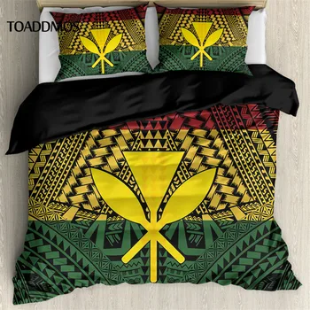 

TOADDMOS Home Decoration Hawaii Kanaka Maoli Polynesian Design Pattern Trendy 2pcs Bed Pillowcase & Duvet Cover Sets Bedding Set