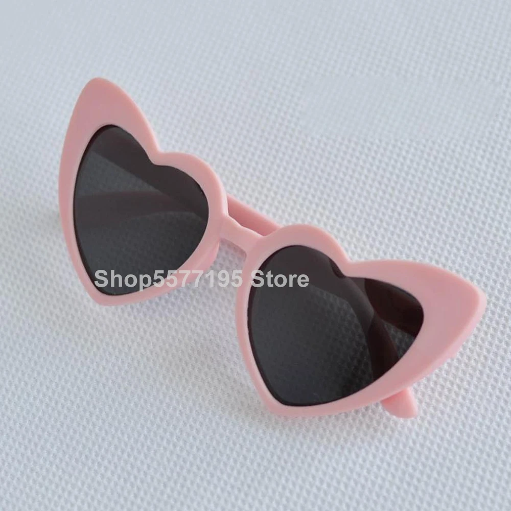 S419 Baby girl sunglasses for children heart TR90 black pink red heart