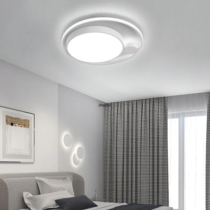 

Nordic Ceiling Lights Personality Double Circle Bedroom Lamp Modern Indoor Living Room Restaurant Study Bar Decor Light Fixtures
