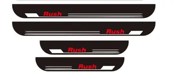 

Acrylic door sill plate strip with led decorative welcome light moving door scuff for Toyota rush