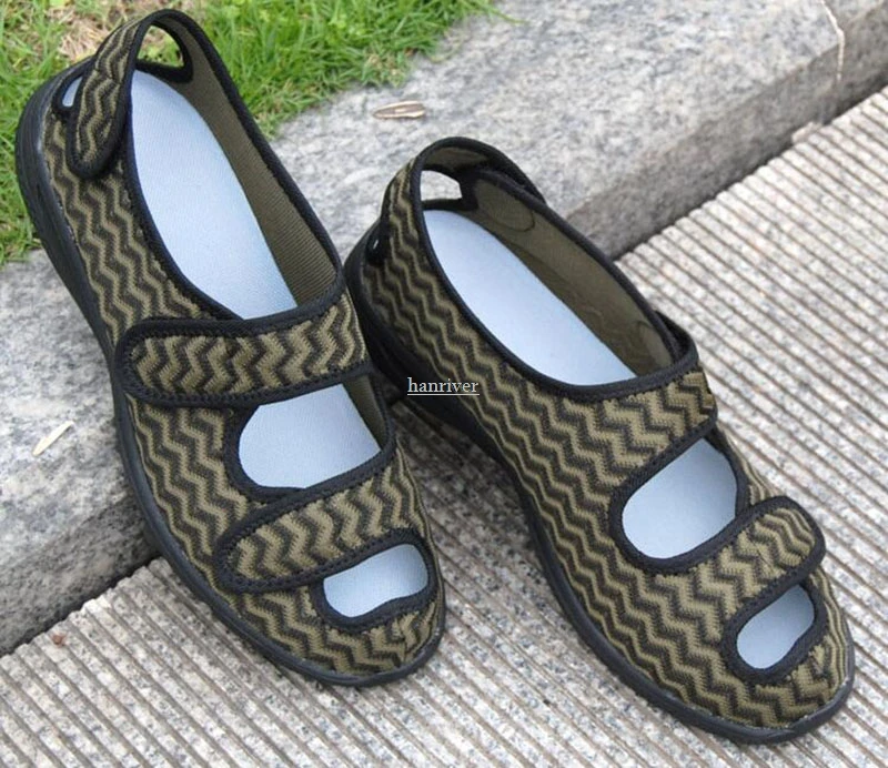 Confortáveis dos Homens do Verão Código de Ampliação Sandálias de Meia-idade e Idosos Sapatos Diabéticos Magia Vara Inverte 2020 pé Mod. 1234702 5 verão pé código de ampliação magia vara