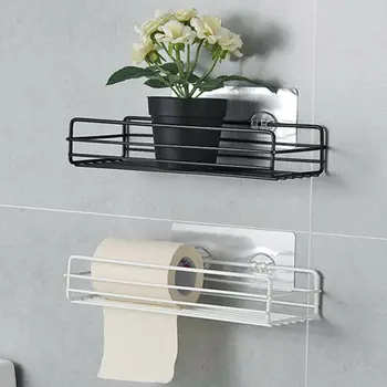

Bathroom shelf Corner Storage Rack Organizer Shower Wall Shelf Adhesive No Drilling Iron Kitchen Bathroom Shelve Dropship