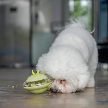 

Pet Toy Interactive Tumbler Ball Automatic Slow Feeder Toy Vibration Food Automatic Leak Ball Training Toy