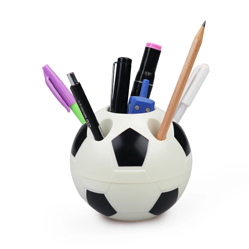 

Soccer Shape Tool Supplies Pen Pencil Holder Football Shape Toothbrush Holder Desktop Rack Table Home Decoration Student Gifts