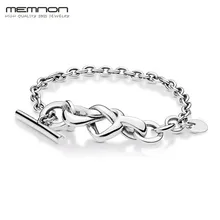 Новая коллекция на День Матери 925 пробы серебряные браслеты с узлом в виде сердца для женщин модные браслеты на цепочке ювелирные изделия