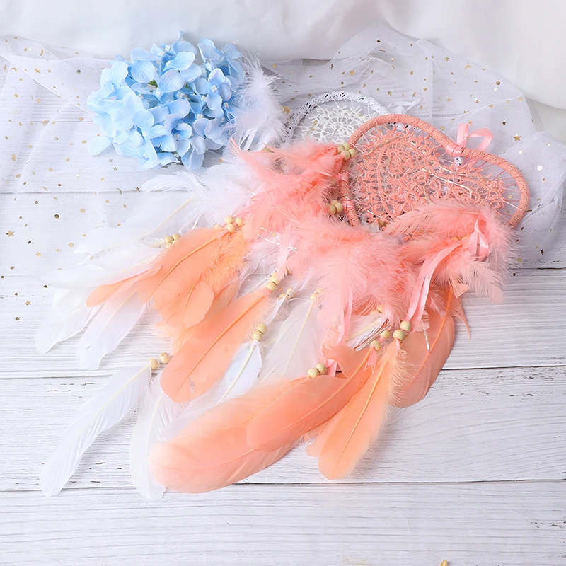 Love Vintage LED Light Handmade Heart pattern Dreamcatcher Dream Catcher Love Heart Party