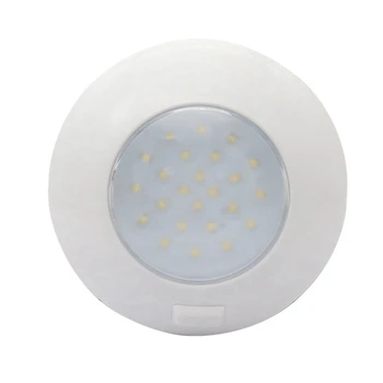 

LED Cabin e Ceiling Light 5.6 Inch Round Cabinet Lamp 12-28V Interior Lighting for RV Camper Trailer Yacht