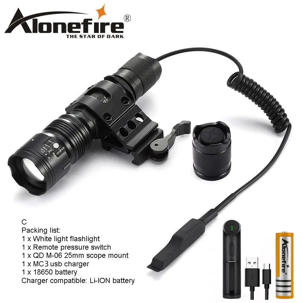Tactics flashlight C AloneFire TK104 светодиодный светильник-Вспышка водонепроницаемый светильник-вспышка s xml L2 5 режимов tactic lintern светильник-вспышка с дистанционным переключателем - Испускаемый цвет: Tactics flashlight C