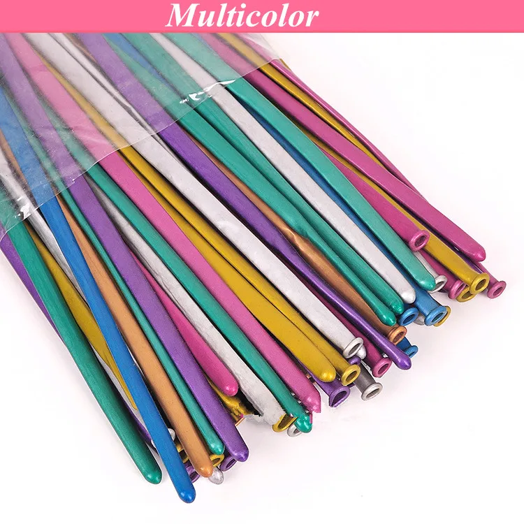 Metallic Long mix 10 шт. Хромированные Металлические Волшебные длинные латексные воздушные гелиевые шарики, День подарков будущей матери Свадебные украшения на день рождения Дети Infatable Globos - Цвет: Metallic Long mix
