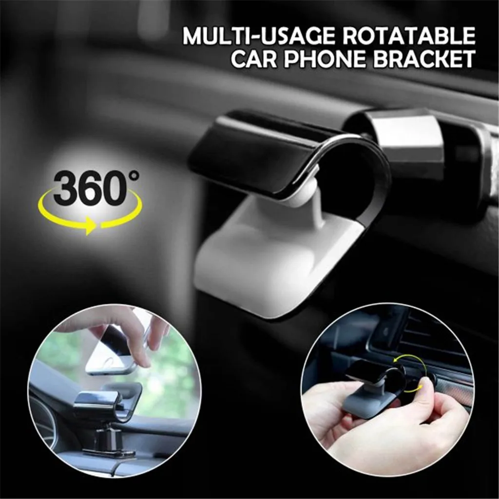 New Design 360 Degree Magnetic Car Mount Holder Stand For Cell Phone Multi-Usage Rotatable Bracket Black/White Z0324 | Мобильные