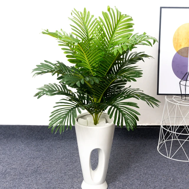 Palmera Artificial grande de 75cm y 18 hojas, hojas de coco falsas de  plástico, hojas grandes de palma para decoración de hogar, jardín y boda -  AliExpress