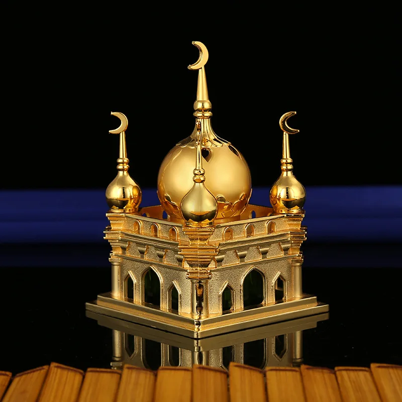 

Alloy Car Ornament mosque Auto Car dashboard Interior Decoration Accessories Gold Islamic architecture