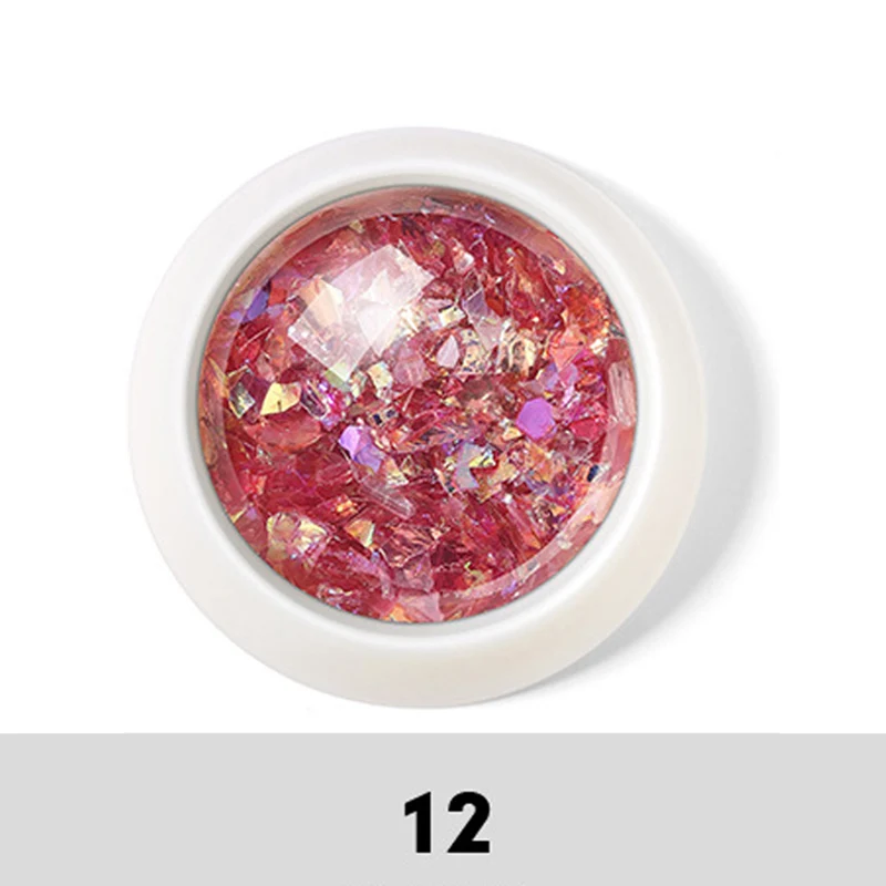Q01657 RBAN NAIL 1 коробка разбитая Смешанная форма для ногтей блестки хлопья Типсы смешанные цвета блестка Маникюр 3D лак для ногтей инструменты для украшения ногтей - Цвет: Q01657