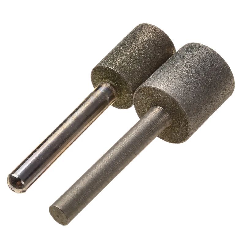 Diamond Cylindrical Grinding Head 12/14/16/18/20/25Mm Cylinder Mounted Points Grinder Drilling Bits Tools with 6Mm Shrank