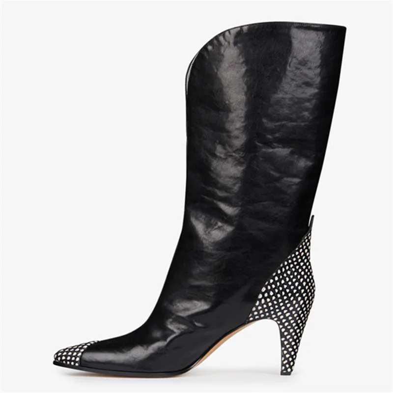 Женские ботинки с острым носком модные смешанных цветов сценическая обувь