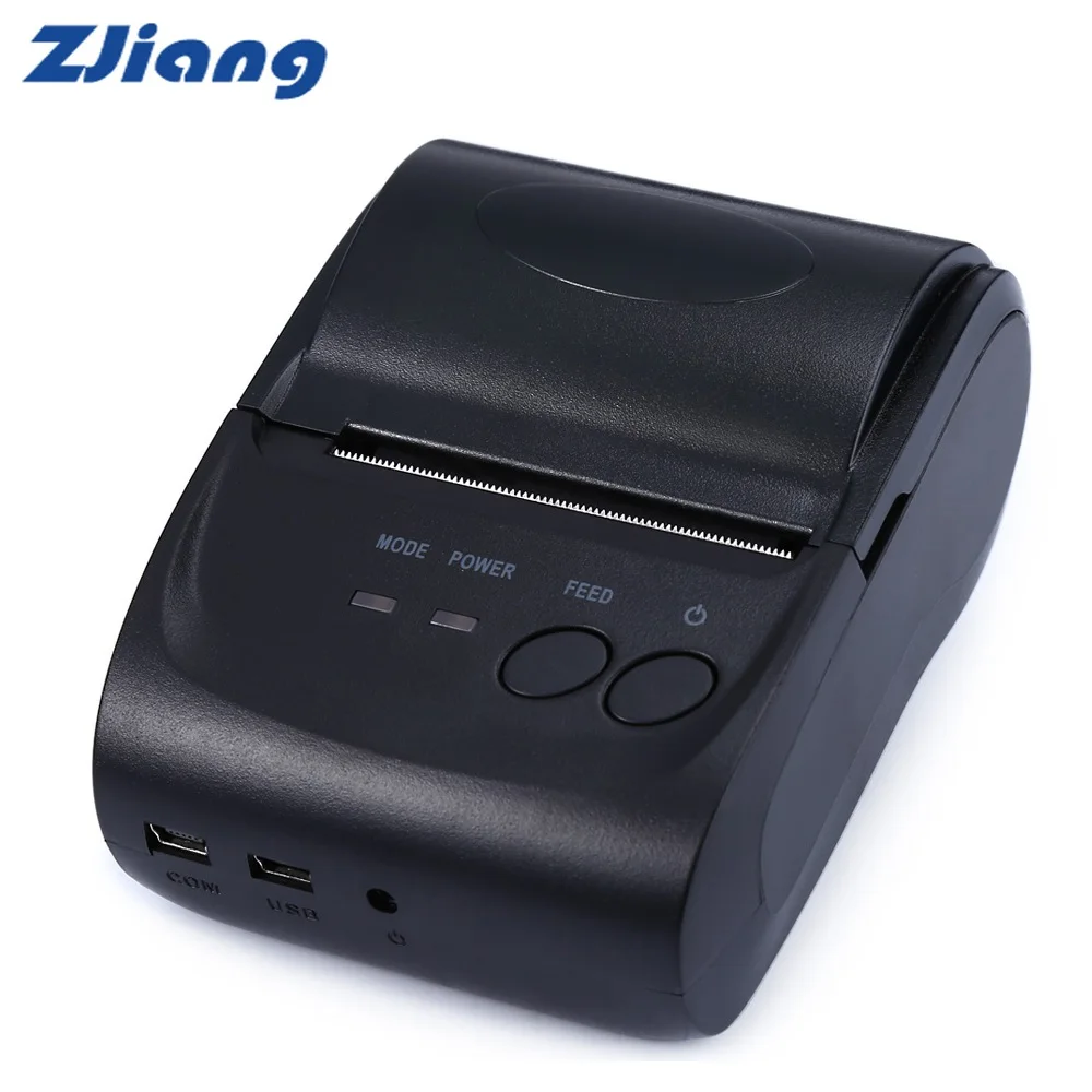 ZJiang ZJ-5802LD Мини Bluetooth Термопринтер для чеков 58 мм 1500 мАч 90 мм/сек. Поддержка