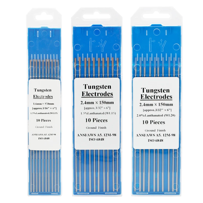Tungsten Electrodes TIG Welding Rods WL15 WL20 TIG Tungsten Electrode 1.0 1.6 2.0 2.4 3.0 4.0 Metalworking 10pcs Tungsten Electrodes