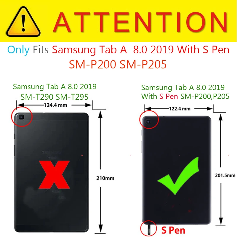 Slim Cover For Samsung Galaxy Tab A8 With S Pen 8.0