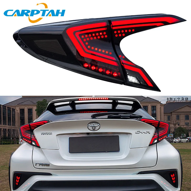 

Car Styling Tail Lights Taillight For Toyota CHR CH-R 2016 - 2018 Rear Lamp DRL + Dynamic Turn Signal + Reverse + Brake LED