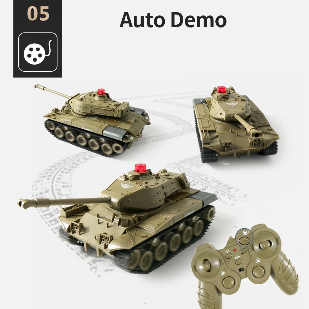 JJRC Q85 RC Tank Model, 2.4G Remote Control Programmable Crawler Tank, Sound Effects Military Tank 1/30 RC Car Toy for boys