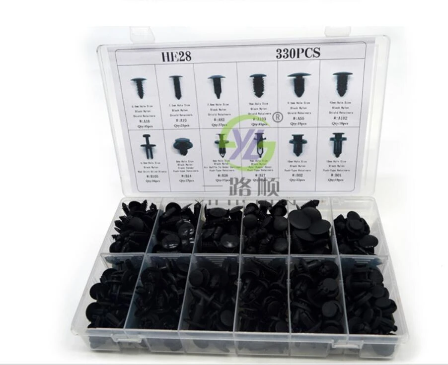 330Pcs Universal Automotive Push Pin Rivet Trim Clip Moulding