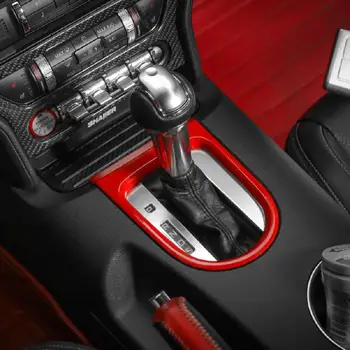 

For Ford Mustang 2015 2016 2017 2017 Carbon Fiber Style Console Gearbox Panel Cover Trim Frame