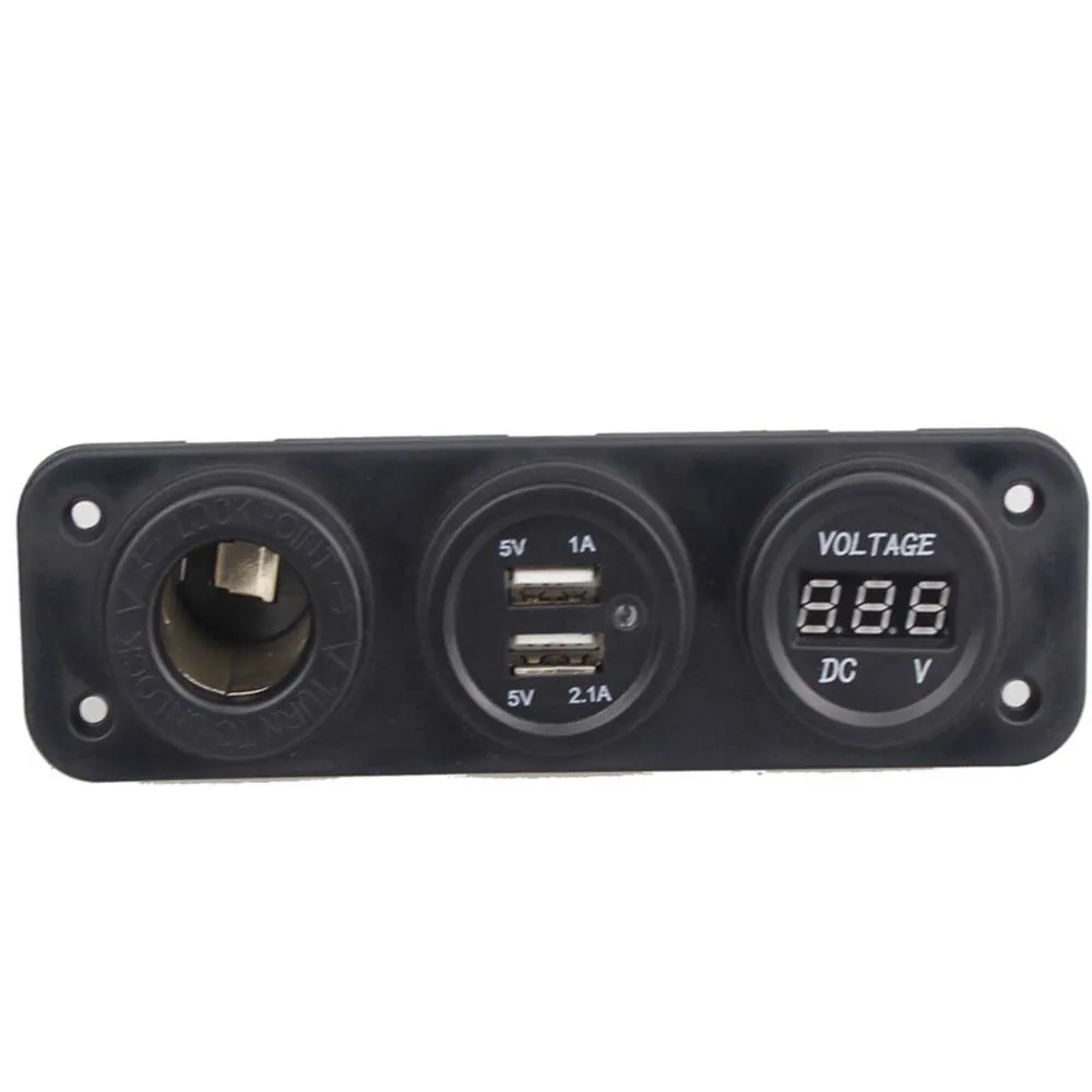 Автомобильное зарядное устройство с двумя usb-портами, водонепроницаемое зарядное устройство с разъемом для автомобильного прикуривателя, аксессуары для зарядного устройства, адаптер питания
