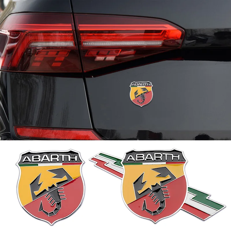 Металлическая 3d-наклейка с логотипом Abarth Scorpion для стайлинга автомобиля Fiat Punto 124