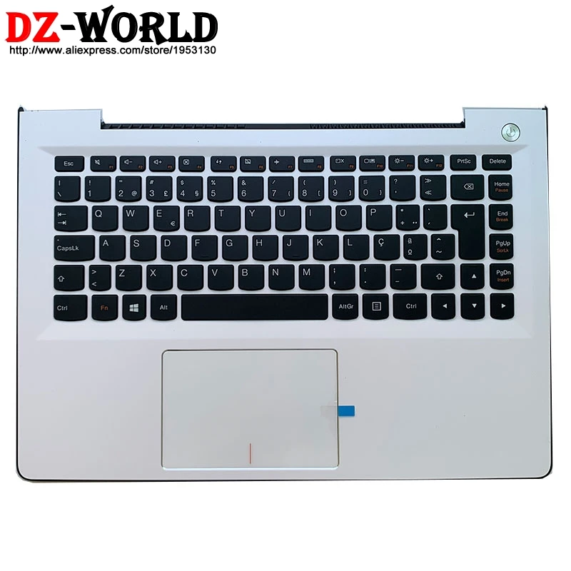 Новый верхний корпус с португальской клавиатурой и тачпадом для Lenovo U31-70 Ideapad